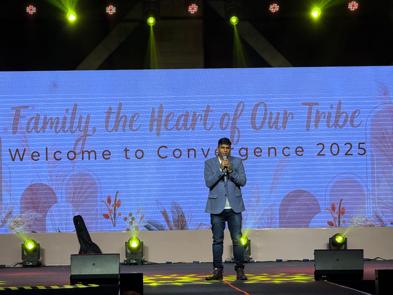 Mr. Sandeep Kumar Jain, MD of CDK Global addressing the employees during Convergence 2025 in Hyderabad