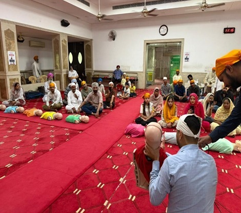 Gurdwara Sahib Turns Lifesaver Hub: CPR Training Empowers 40+ Household
