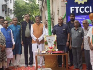 FTCCI President Ravi Kumar, Sr. VP Kk Maheshwari and VP Srinivas Garimella and Other Leaders of FTCCCI Seen Celebrating 79th Independence Day