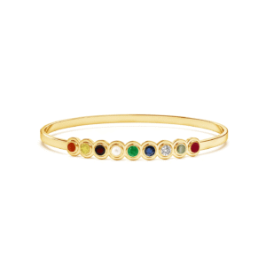 Bezel Set Navratna Bangle