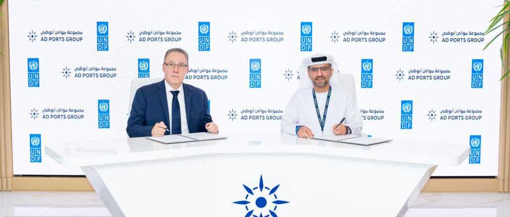 AD Ports Group and UNDP Sign Strategic Collaboration Agreement to Explore Deployment of Digital Trade & Smart Logistics Solutions Globally Abu Dhabi, UAE – 08 October 2025: AD Ports Group (ADX: ADPORTS), a leading enabler of global trade, logistics, and industry, has signed a strategic collaboration agreement with the United Nations Development Programme (UNDP), the UN’s operational arm for sustainable development, aimed at accelerating innovation in digital trade, smart logistics, and responsible automation of port operations across MENA and global markets. The collaboration brings together AD Ports Group’s expertise in digitalisation, smart port infrastructure, and AI-enabled logistics, with UNDP’s global mandate in governance, policy, and inclusive development. The collaboration seeks to promote resilient trade ecosystems and support the achievement of the United Nations Sustainable Development Goals (SDGs). Through this agreement, the Parties intend to cooperate across a number of mutually reinforcing areas. These include developing scalable digital platforms that enhance transparency, efficiency, and interoperability across trade and logistics systems; advancing artificial intelligence technologies to transform supply chain management, trade finance, and customs processes; and supporting the adoption of automation and Internet of Things (IoT) solutions in port operations to improve resilience, safety, and sustainability. The collaboration also envisions joint research, case studies, and policy insights to inspire sustainable innovation, alongside co-hosting conferences and high-level forums to amplify the role of digitalisation and AI in shaping the future of global trade. Captain Mohamed Juma Al Shamisi, Managing Director and Group CEO, AD Ports Group, said: “Our collaboration with the United Nations Development Programme underscores our commitment to driving sustainable innovation in trade and logistics. By combining our expertise in smart port solutions with UNDP’s global development mandate, we aim to foster inclusive and resilient trade ecosystems that not only enhance efficiency but also support the broader UN Sustainable Development Goals. Together, we are laying the foundation for a smarter, more sustainable future in global trade.” Abdallah Al Dardari, United Nations Assistant Secretary-General and Director of the Regional Bureau for Arab States - United Nations Development Programme, added: “Digital transformation is essential for building smart, inclusive and secure trade systems that empower communities, strengthen resilience, reduce inequalities and accelerate progress towards the Sustainable Development Goals, our partnership with AD Ports Group harnesses AI and digital innovation to transform trade, focusing on sustainability, inclusivity and efficiency.” With presence in nearly 170 countries, UNDP partners with governments and institutions worldwide to promote sustainable development, eradicate poverty, and strengthen governance and the rule of law. Through this strategic collaboration agreement, AD Ports Group and UNDP reaffirm their shared commitment to advancing digitalisation and sustainability in the maritime and logistics sectors. The agreement reflects a shared ambition to serve as catalysts for innovation and sustainable growth while reinforcing Abu Dhabi’s position as a global hub for trade, logistics, and smart port infrastructure.