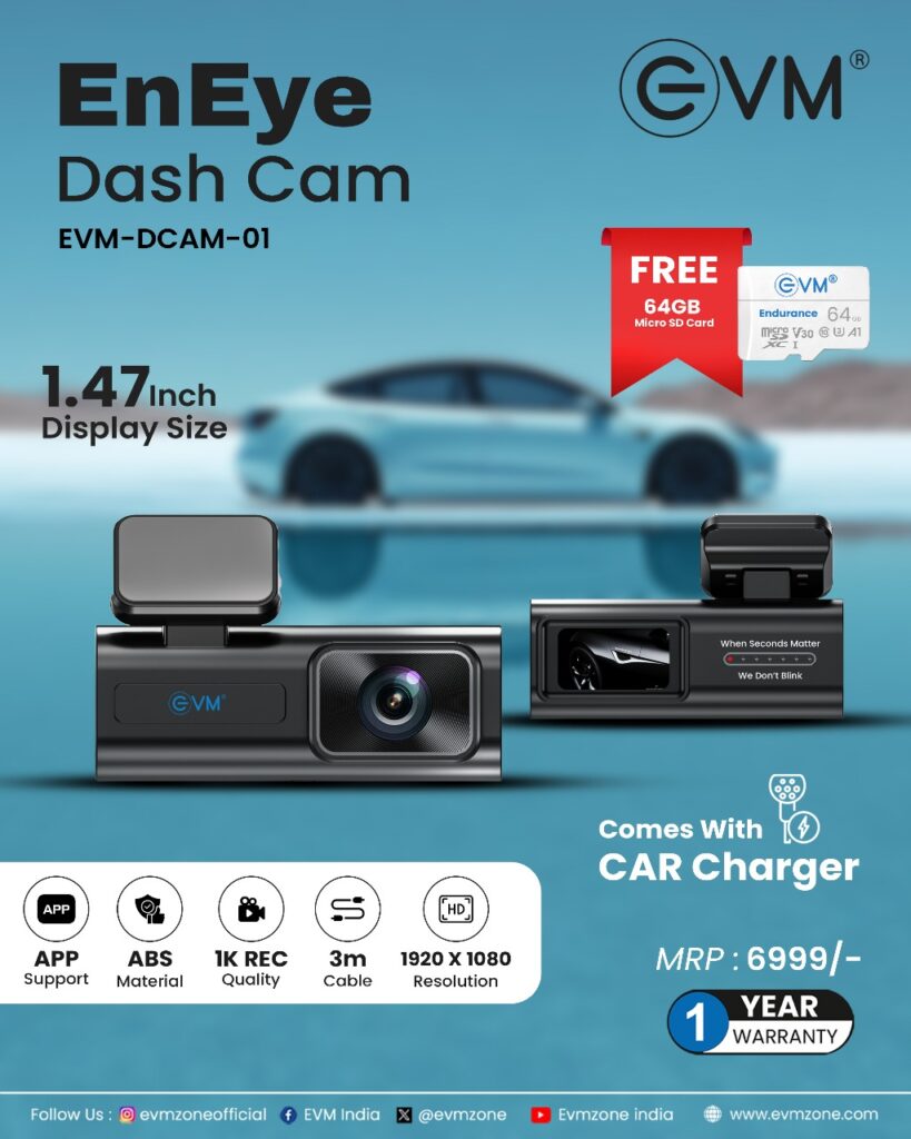 EVM Set to Enter Automotive Tech Segment with the Upcoming Launch of EnEye DashCam – A Made-in-India Vehicle Surveillance Solution