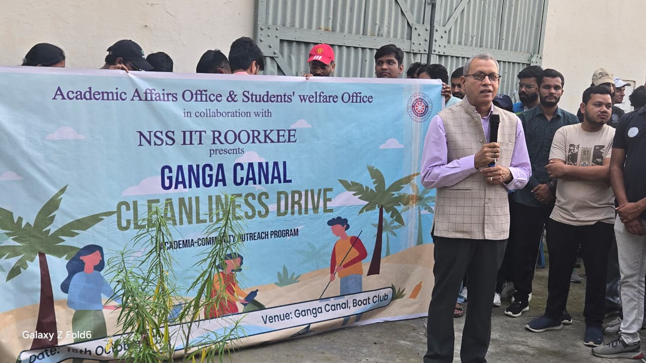 - Ganga Canal Cleaning Drive as part of Community Outreach at IIT Roorkee