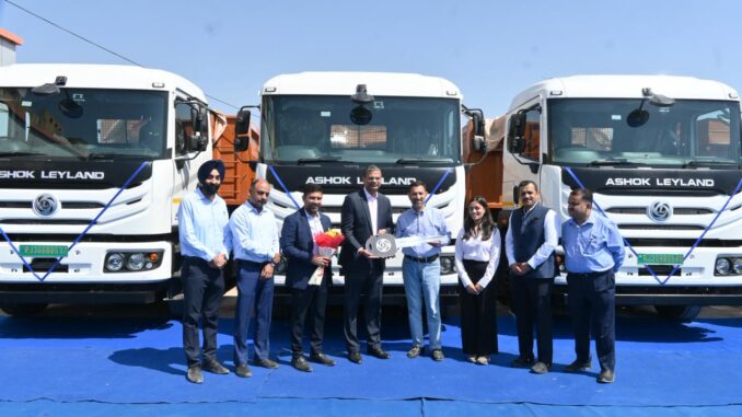 Ashok Leyland commences delivery of AVTR 55T Electric Trucks to ASAT Logistics Pvt Ltd, Strategic Logistics Partner of Shree Cement