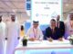 HH Sheikh Mohammed bin Saud bin Saqr Al Qasimi, Crown Prince of Ras Al Khaimah (second from left), witnesses the MoU signing between RAKEZ and Emerge -