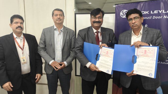Ashok Leyland signs MoU with Punjab National Bank for Dealer Financing