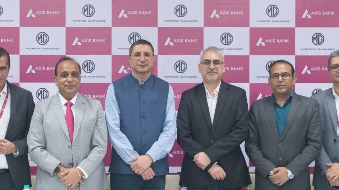 JSW MG Motor India partners with Axis Bank to promote EVs