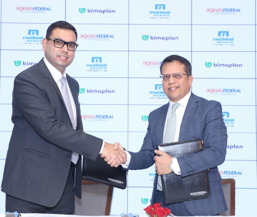 Ageas Federal Life Insurance partners with Muthoot Microfin