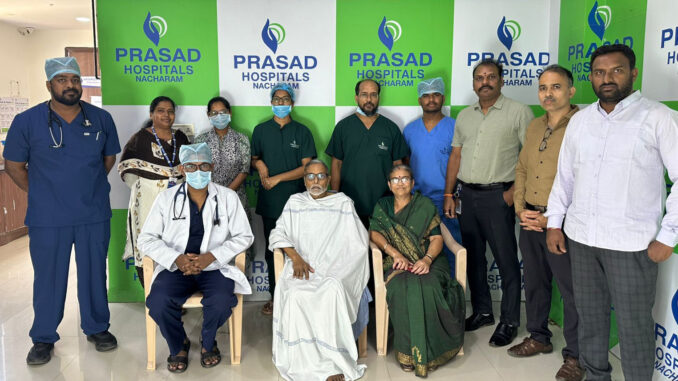 Specialists at Prasad Hospitals, perform a complex Carotid Web Stenting, rescuing a 62-year-old patient from a rare life-threatening vascular condition
