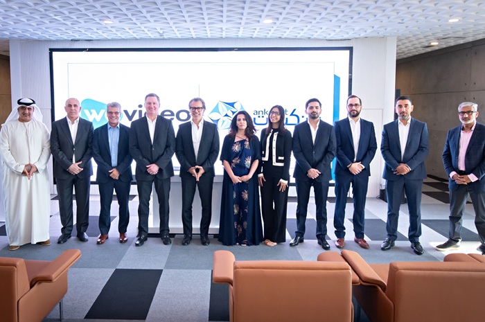 Representatives from WeVideo and Ankabut after signing the partnership