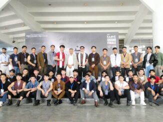 Contestants of 15th Gatsby Mega Mister North East with Founder of Mega Entertainment Abhijeet Singha and past winners Nawang Dondup and Nikhil Okram