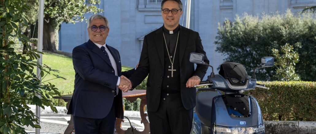 TVS Motor Delivers Two iQube Electric Scooters to the Governorate of Vatican City State