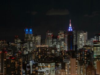 Tokyo skyline night business district