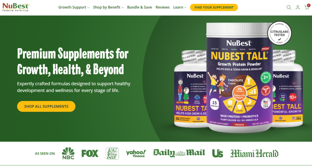 height growth vitamins nubest nutrition, NuBest Nutrition