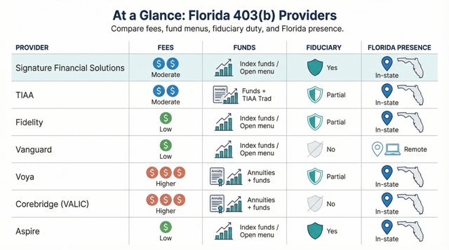 7 Best 403b Providers and Advisory Firms in Florida Compared Side-by-Side