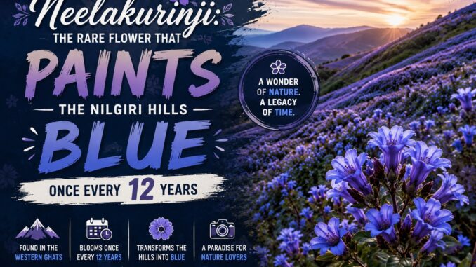 Neelakurinji: The Rare Flower That Paints the Nilgiri Hills Blue Once Every 12 Years