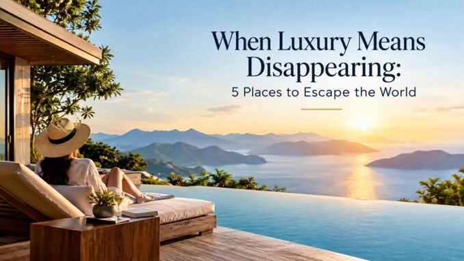 5 Luxury Destinations Around the World Where You Can Truly Disappear